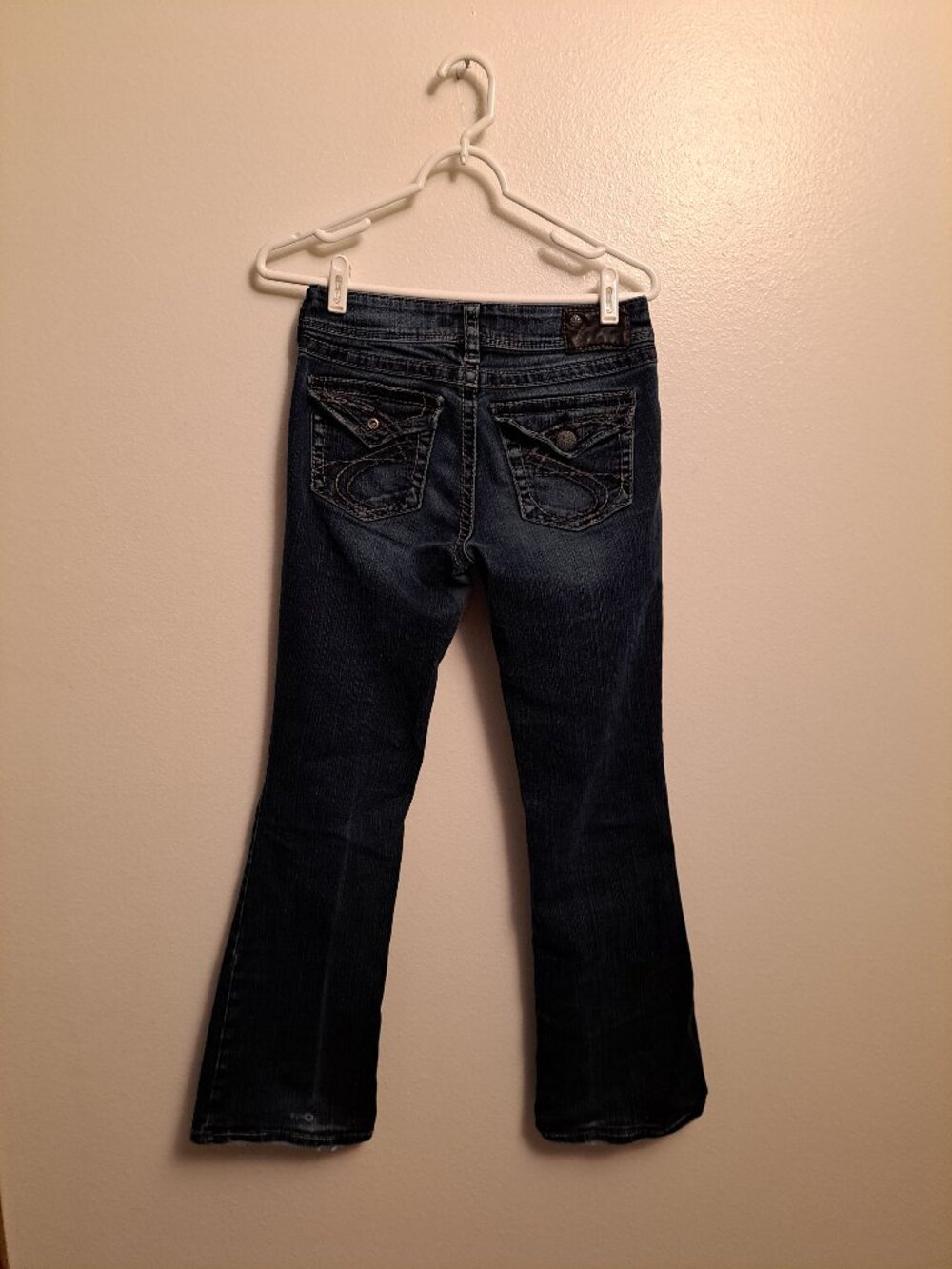 Silver Jeans Suki Surplus Embroidered Flap Pocket Denim Jeans
